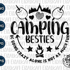Campingbästisar (svg, png, eps, jpg) | S'more lägereldsdesign (digital nedladdning)