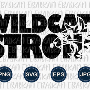 Wildcats Strong PNG SVG EPS Wildcats Design Athletic Go Wildcats Team Wildcats Game Day, Wildcats Athletics Sublimation Print Dtg Dtf Vinyl