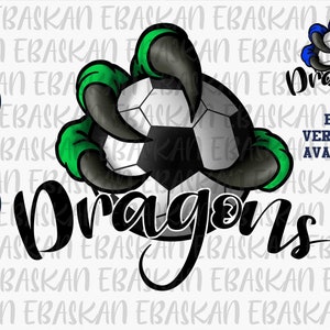 Dragons Soccer Athletic Teams PNG Go Dragons Soccer PNG Dragons Team Png Dragons Football Athletics Sublimation Printable Design Dtg Dtf