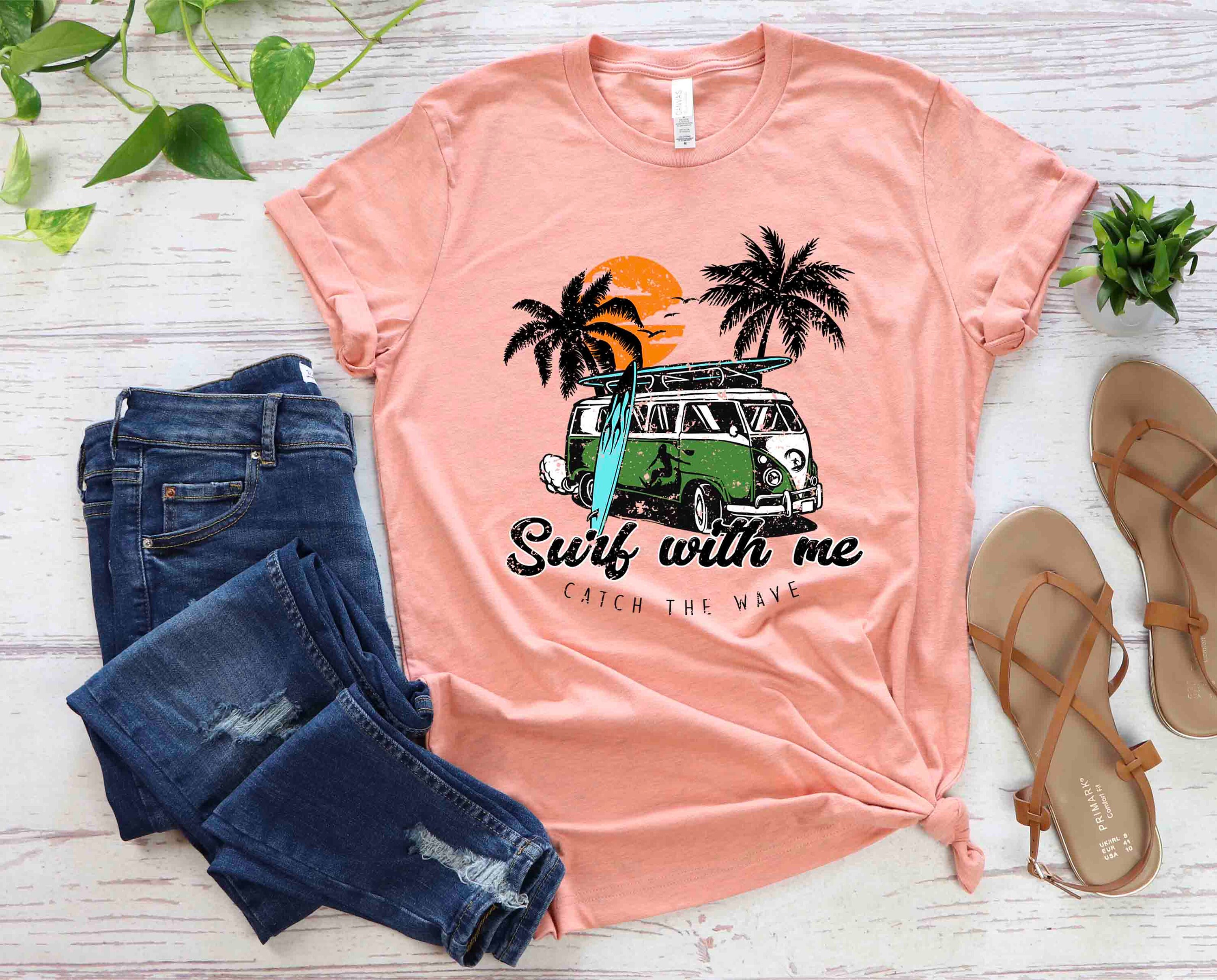 Surf With Me PNG Surfer Png Summer Vibes Palm Trees Beach Etsy