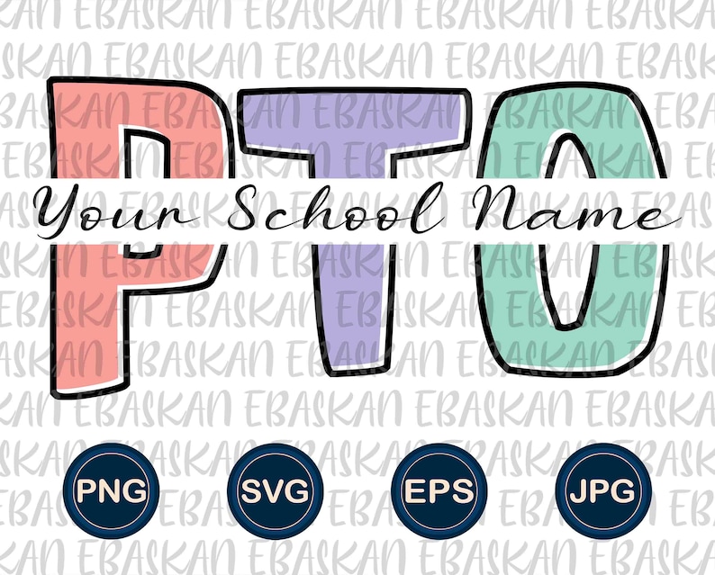 Custom PTO Design, School Name PNG (digital Download) - Etsy