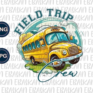 Schulausflug-Crew PNG, JPG (Digitaler Download)