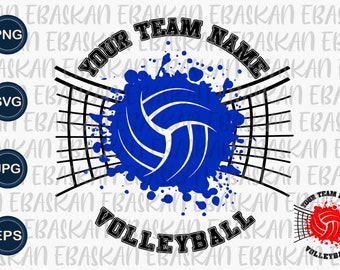 Diseño de equipo de voleibol personalizado: gráficos personalizados (PNG, SVG, EPS)