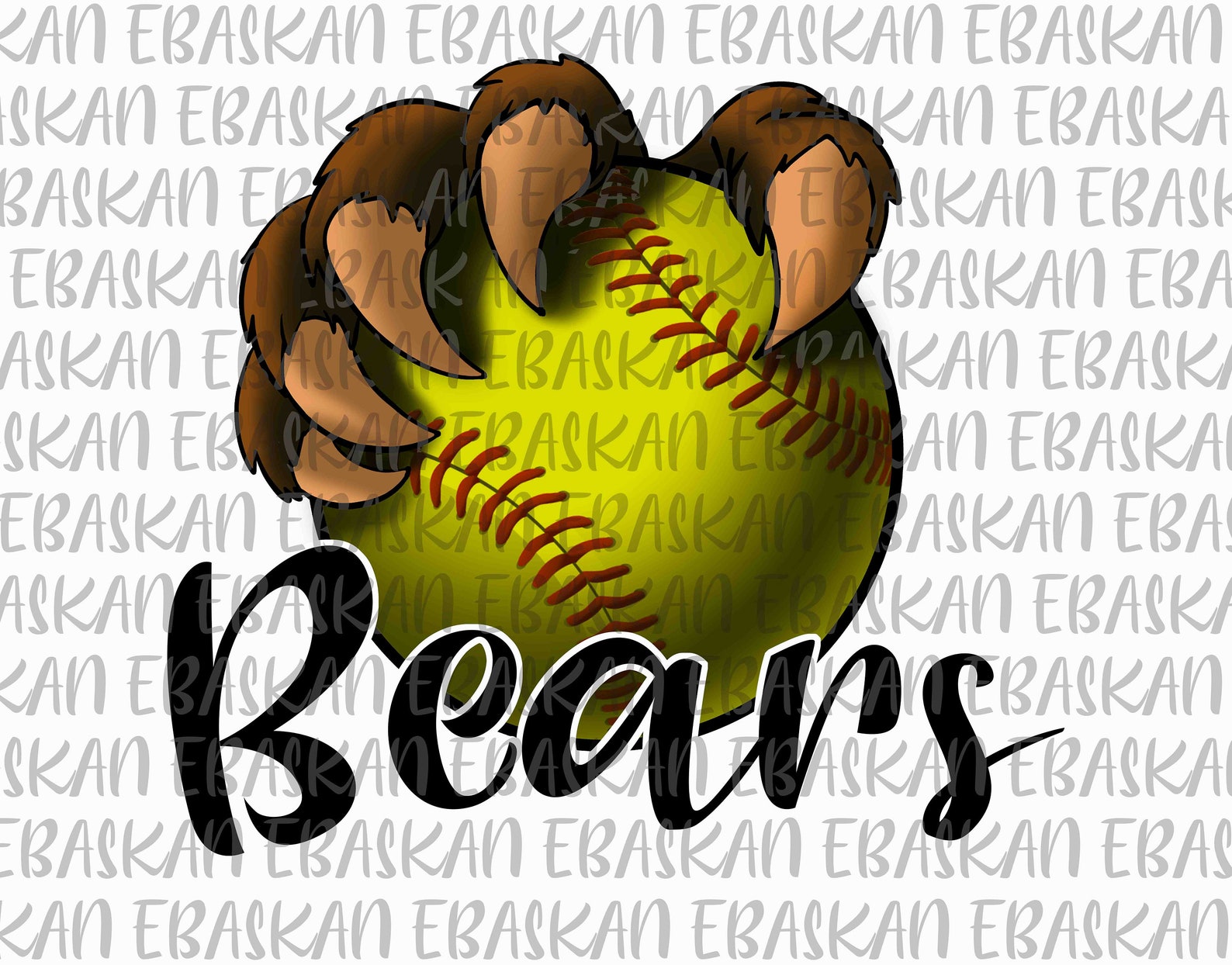 Bears Softball Athletic Teams Png Design Go Bears Softball Etsy