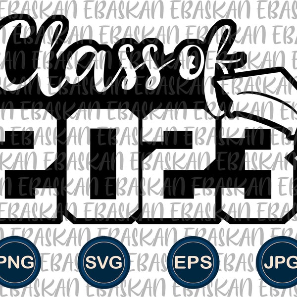 Classe del 2023 PNG SVG EPS Laurea Design 2023 Laureato di classe Senior Design stampabile a sublimazione per la stampa di camicie