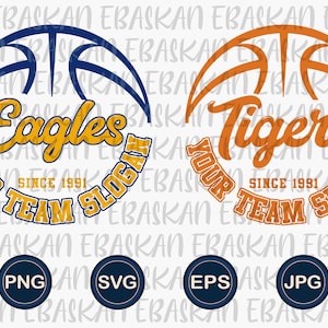 Diseño personalizado de equipo de baloncesto (PNG, SVG, EPS)