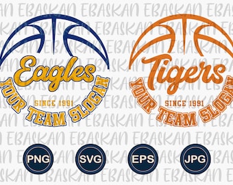 Custom Basketball Team Design (PNG, SVG, EPS)