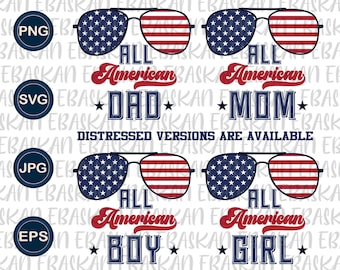 American Family 4th of July SVG PNG EPS (Digital Download)