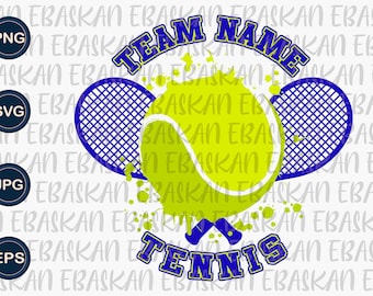Diseño personalizado de equipo de tenis: Gráfico de raqueta y pelota (SVG, PNG)