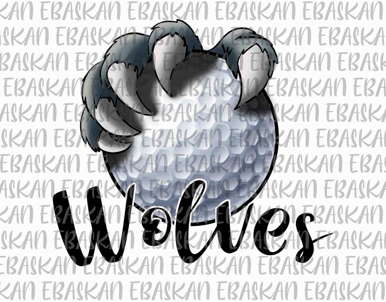 Wolves Golf Athletic Teams Png Design Go Wolves Golf Grey Wolf Etsy