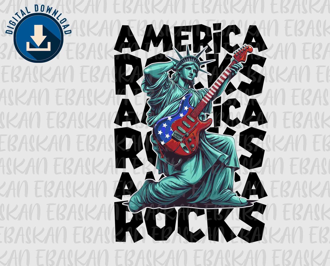 America Rocks PNG, Statue of Liberty, 4th of July Design (digital ...