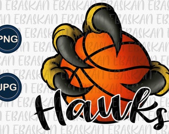 Hawks Claw Basketball Athletic Teams PNG JPG Go Hawks Basketball