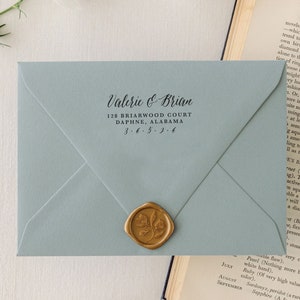 Calligraphy Return Address Stamp: Personalized Stationery Gift