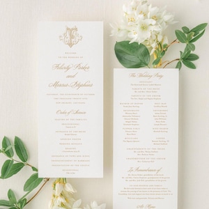 Printed Wedding Programs, Wedding Ceremony Program