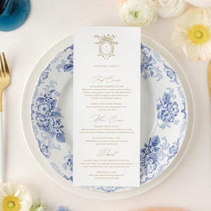 Elegant Wedding Menus, Printed Wedding Menu Cards