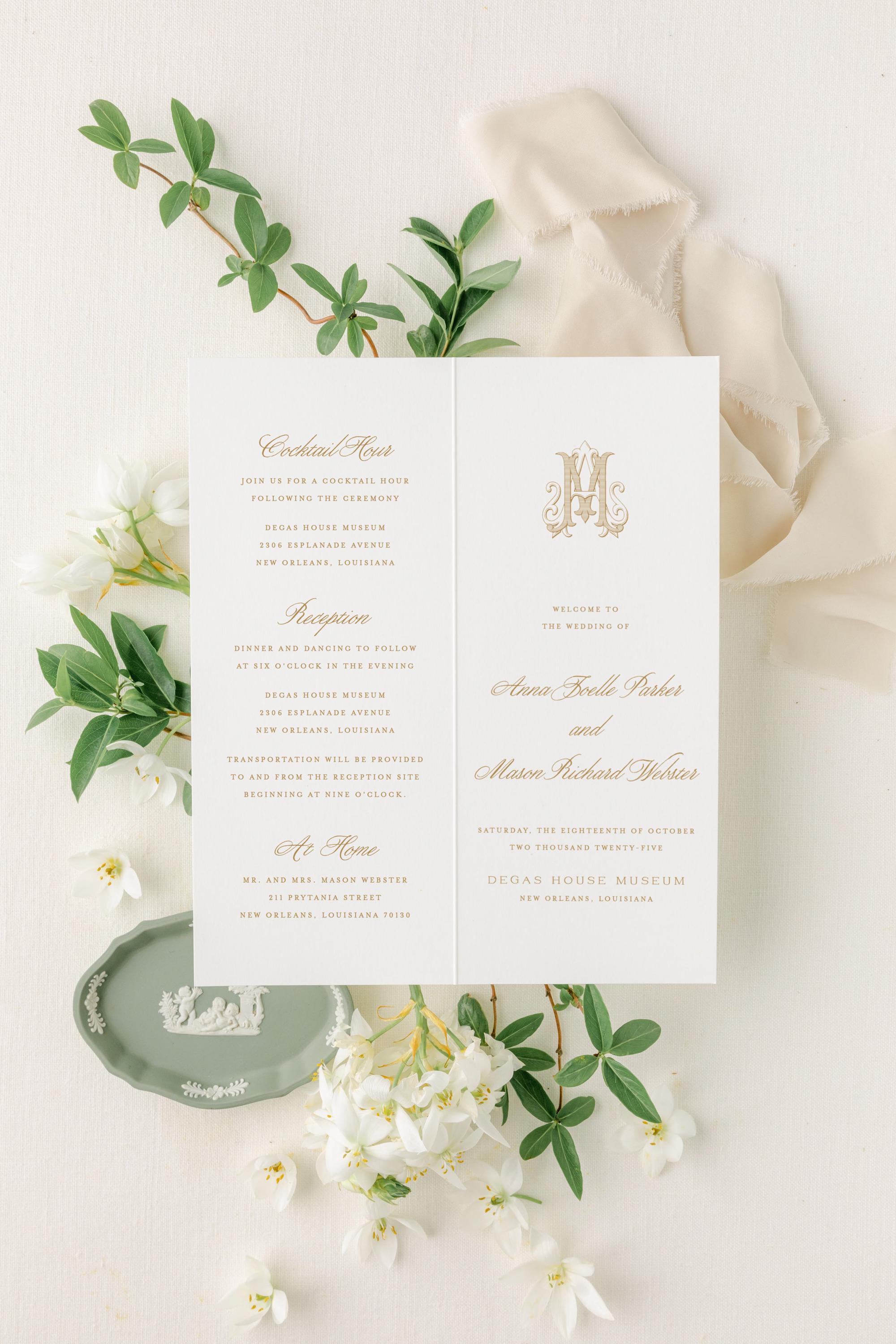 Printed Ceremony Program for Wedding, Folded Custom Programs - Etsy