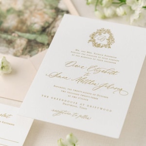 Letterpress Wedding Invitation Suite