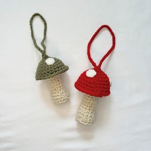 Crochet Mushroom Car Hanging, Cute Mushroom Car Accessories, Whimsical Car Decor, Car Mirror Hanging Charm, Crochet Mushroom, Forest Theme