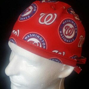 Washington Nationals MLB Baseball Tie Back Surgical Scrub Hat