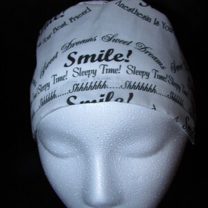 Anesthesia Ponytail Ribbon Tie Surgical Scrub Hat image 3