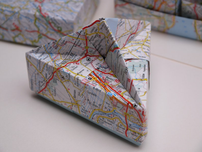 20x20cm Origami-Papier MAP Landkarte 15 Blatt recycelt Bild 3
