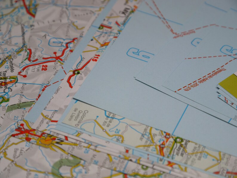 20x20cm Origami-Papier MAP Landkarte 15 Blatt recycelt Bild 4