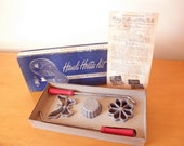 Vintage 1950 39 s Handy Hostess Kit Waff-l-ette and Patty Mold Set- 5 pc. set in original box