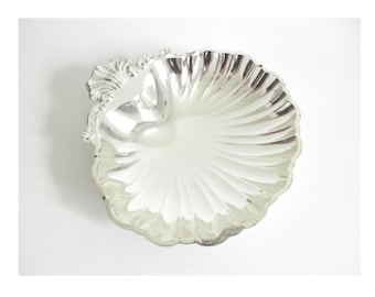 Vintage Silver Plated Shell Soap Dish – Claw Foot Vanity Tray, Jewelry Trinket Holder