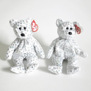 Vintage Retired Ty Beanie Buddies- Y2K Millennial Bear, 2000 Ty Beanie Baby THE BEGINNING BEAR, Original Tags, Price for One