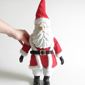 Vintage Brinn&#39;s SANTA CLAUS Porcelain Bisque Doll Figurine 18&quot; with Wind Up Music &quot;Santa Claus is Coming to Town&quot;- Collectible Brinn&#39;s 1986
