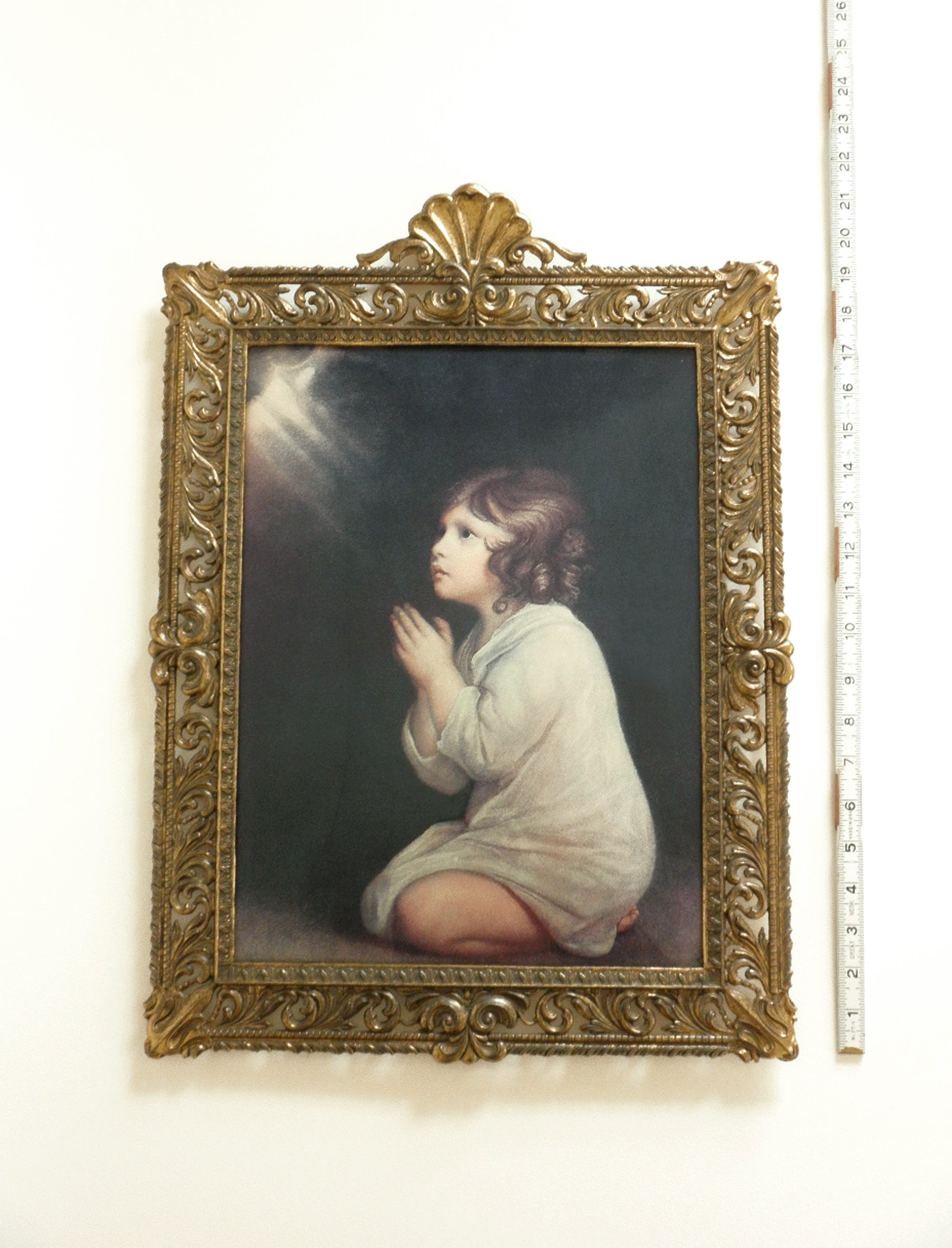 Antique Litho Art Print- the Infant Samuel by Sir Joshua