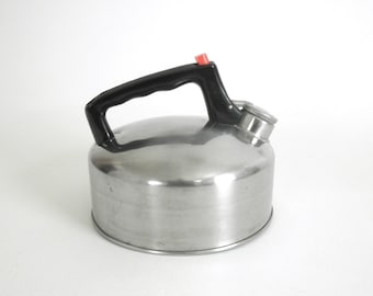 Vintage Stainless Whistling Tea Kettle