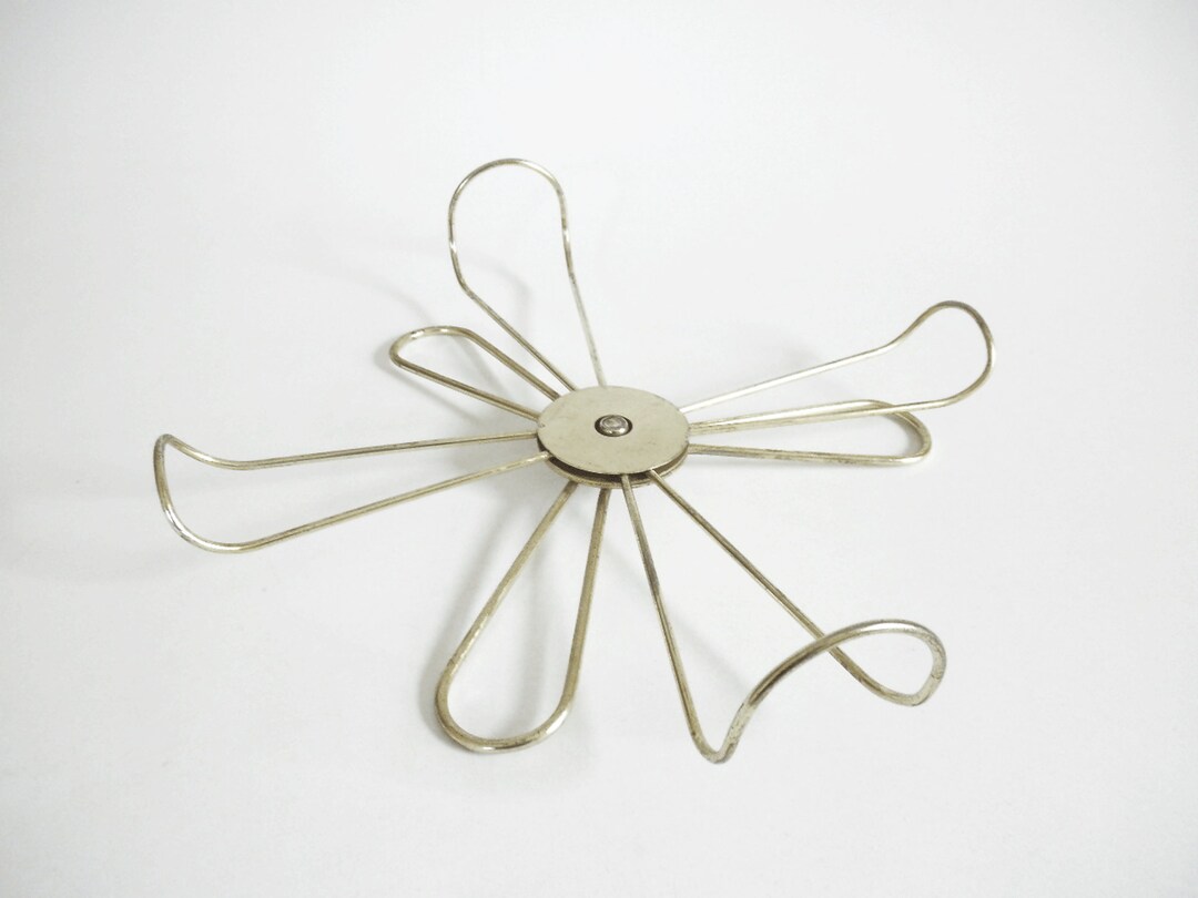 MCM Gold Metal Wire Rack/ Dish Server Lazy Susan Rotating Serving Dish ...