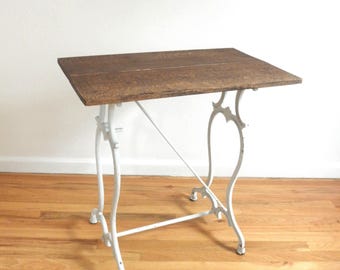 Antique Early 19th Century Converted Sewing Table Desk, Living Room End Table