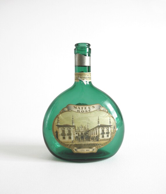 Vintage Mateus Rose Green Wine Bottle Large Empty Sogrape Etsy