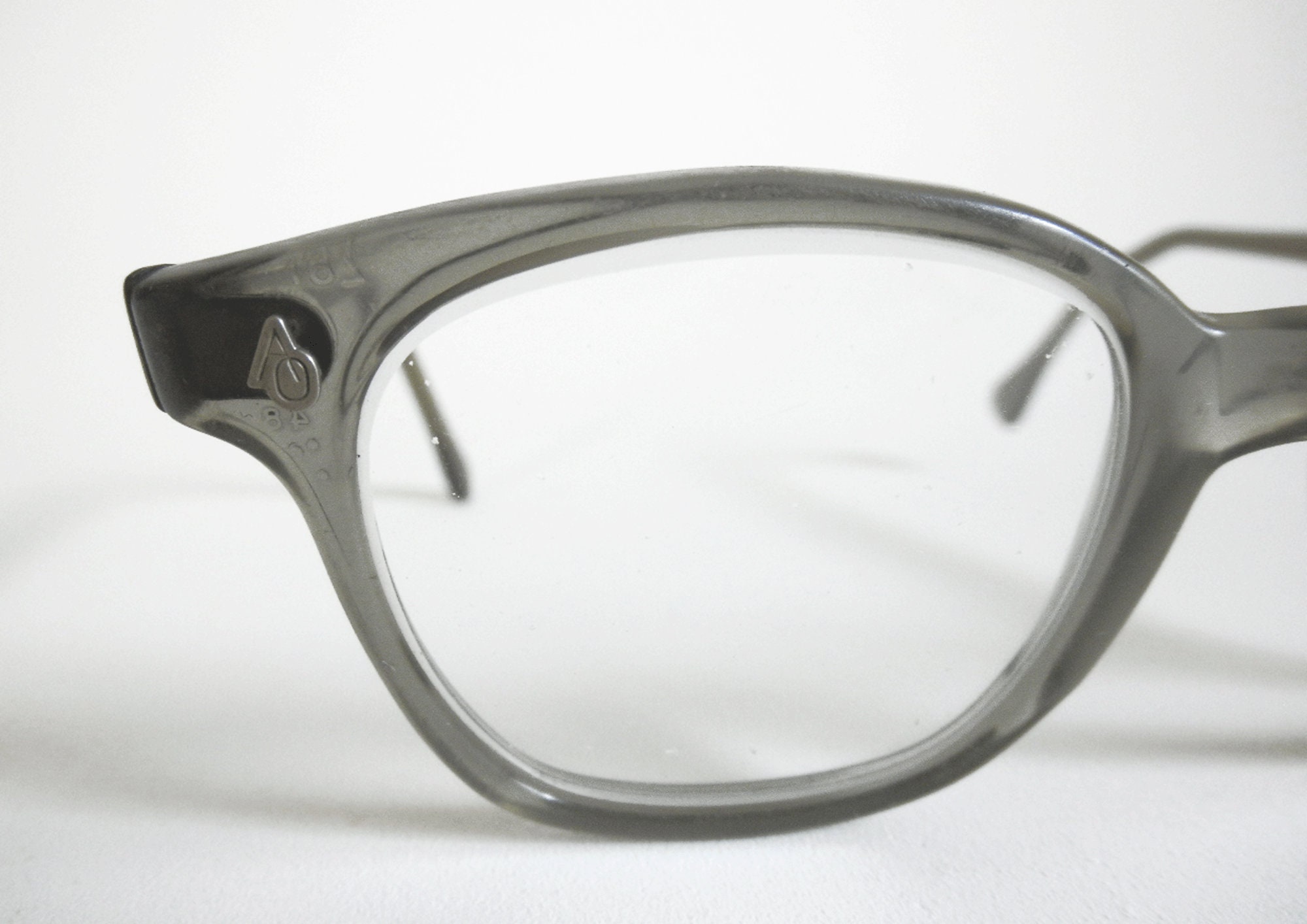 Mid Century American Optical Safety Glasses: Gray AO Flex Fit