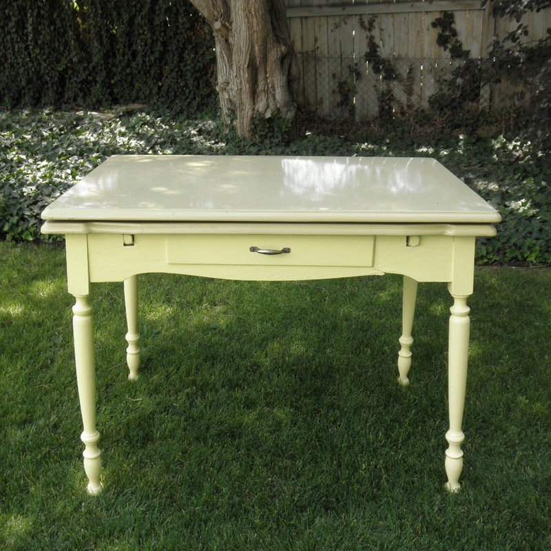 Vintage Porcelain Top Kitchen Table - Etsy