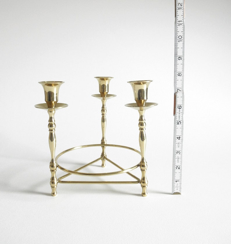 Vintage Brass Geometric Candle Holder Thaumaturgic Triangle & Etsy