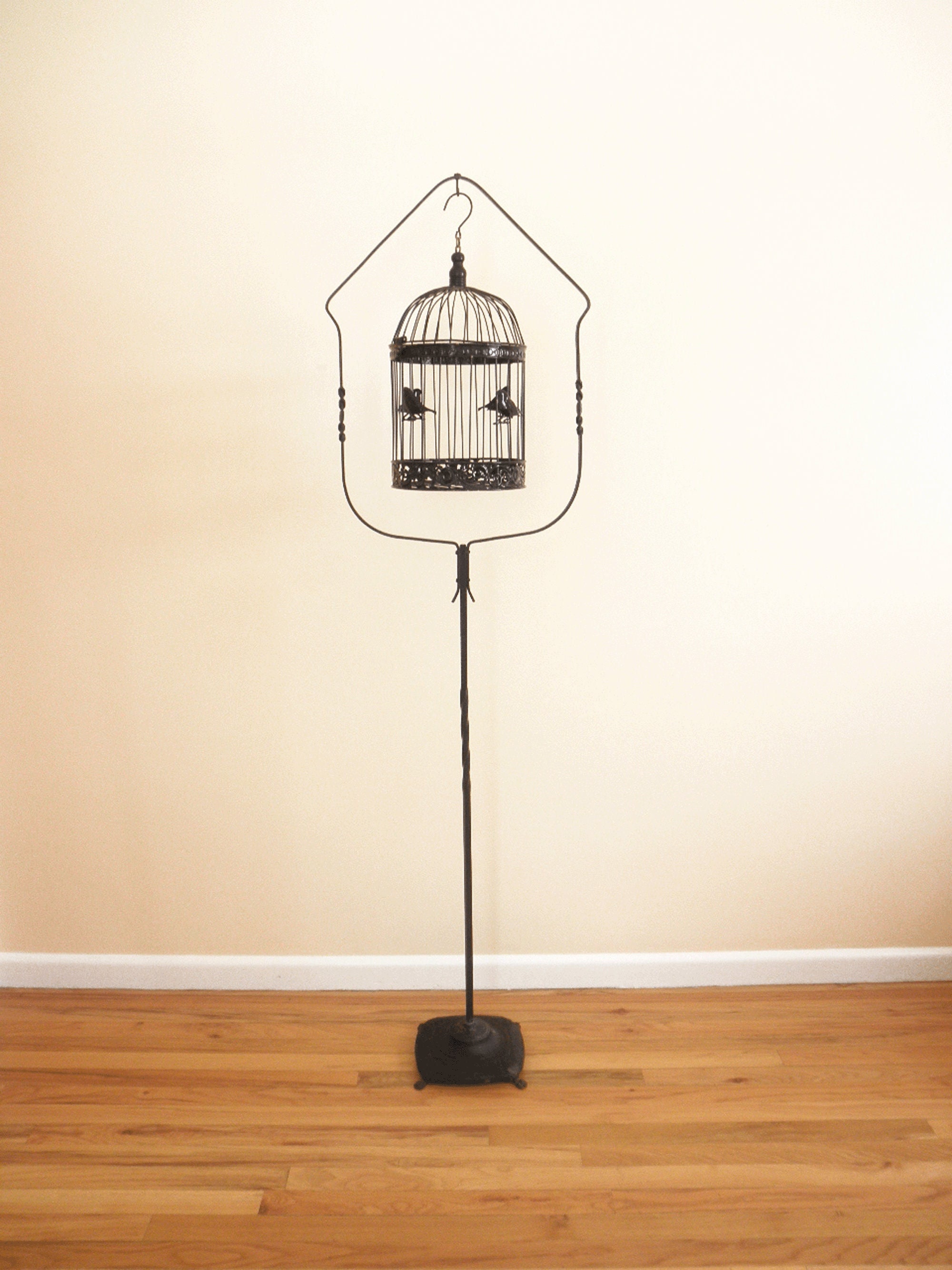 Vintage bird cage stand cheap