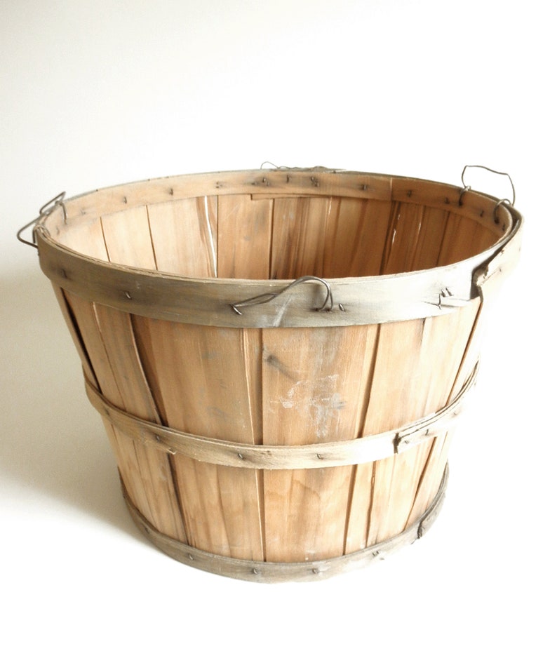 Vintage Orchard Harvest Basket/ Bushel Basket Country Etsy