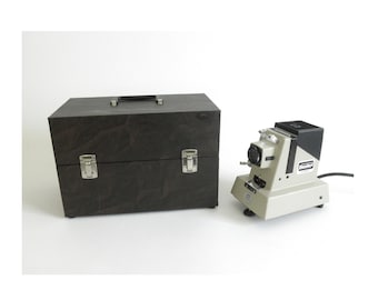 Vintage 1960s Audiscan Film Strip Projector with Original Case