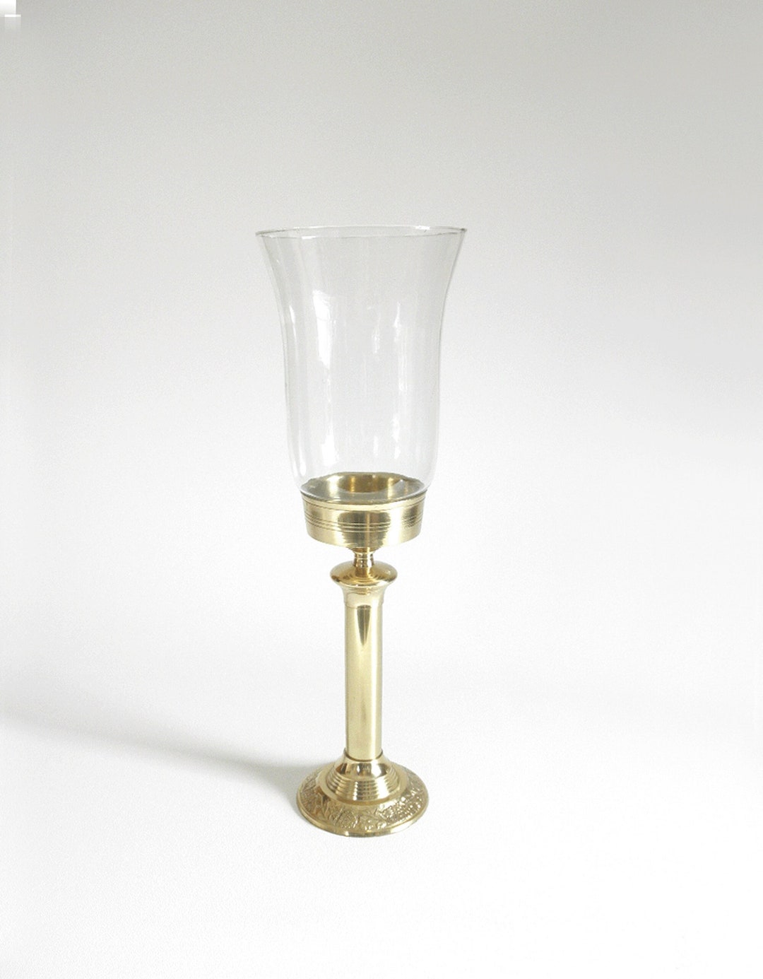 Vintage Tall Gold Candle Holder 19 Tall Gold Candelabra Etsy