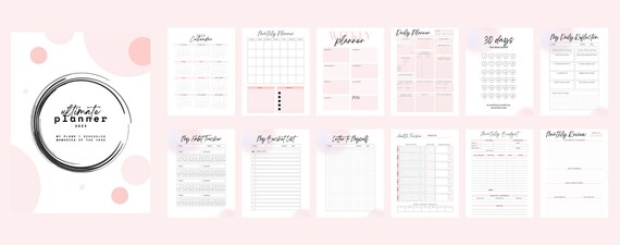 DAILY PLANNER Pink Calendar to Do List Printable Productivity Day Planner  Template Pdf Organize Instant Download - Etsy