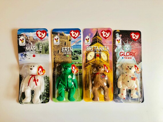 set of 4 mcdonalds beanie babies