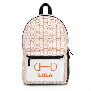 Personalized Horse Girl Equestrian Backpack, Back to School Bag for Horse Lovers, Custom Rucksack, Unique Gift for Equestrians,