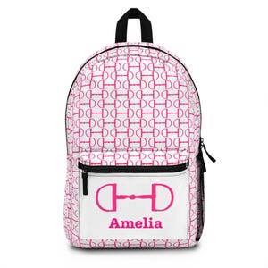 Personalized Horse Girl Equestrian Backpack, Back to School Bag for Horse Lovers, Custom Rucksack, Unique Gift for Equestrians