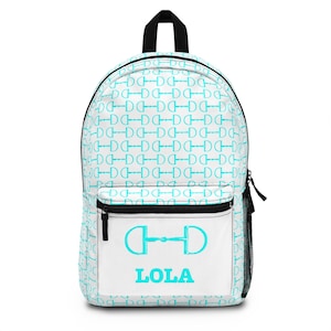 Personalized Horse Girl Equestrian Backpack, Back to School Bag for Horse Lovers, Custom Rucksack, Unique Gift for Equestrians,