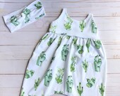 Cactus Romper Set-Baby Romper-Bubble Romper-Toddler Romper Set-White and Green Cactus Romper-Boho Romper-Bubble Romper-Toddler Bubble Romper