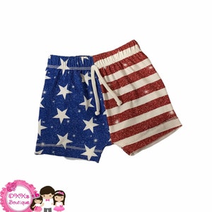 Stars and Stripes 4th of July Boy Shorts|Baby Boy Shorts|4th of July Boy Shorts|Fourth of July Boy Clothes|Summer Boy Shorts