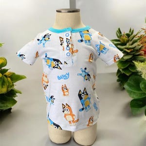 Bluey Baby Shirt – Boy Bluey Shirt- Cute Cartoon Toddler Tee, Soft Cotton Kids Outfit, Fun Character Print Gift- birthday bluey shirt